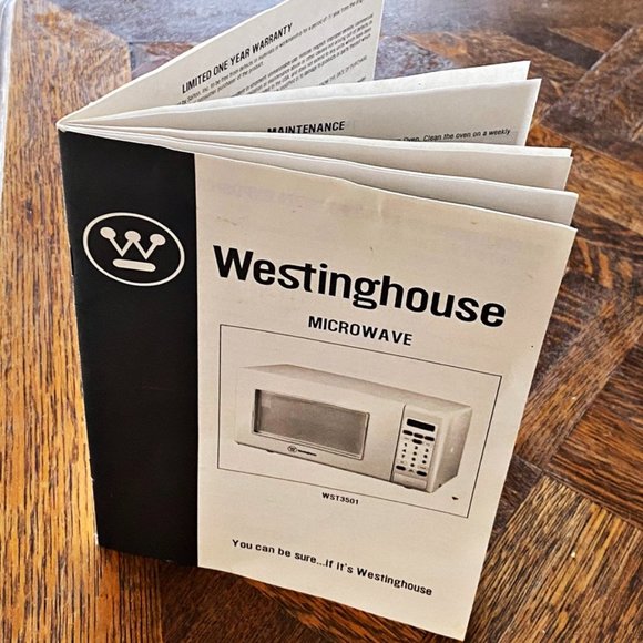 Westinghouse Microwave Oven WST3501 User Owner Manual - Picture 3 of 3